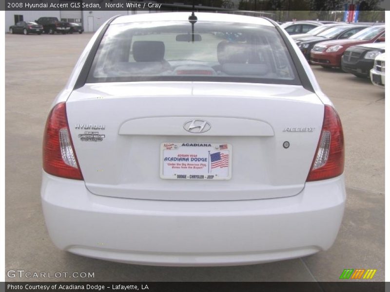 Nordic White / Gray 2008 Hyundai Accent GLS Sedan