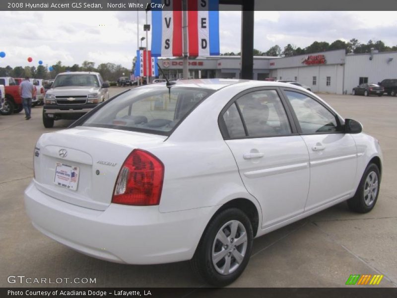 Nordic White / Gray 2008 Hyundai Accent GLS Sedan