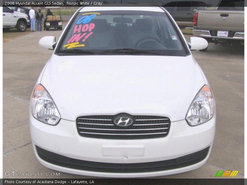 Nordic White / Gray 2008 Hyundai Accent GLS Sedan
