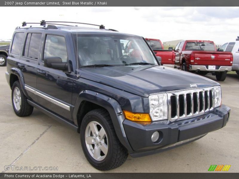 Steel Blue Metallic / Khaki 2007 Jeep Commander Limited