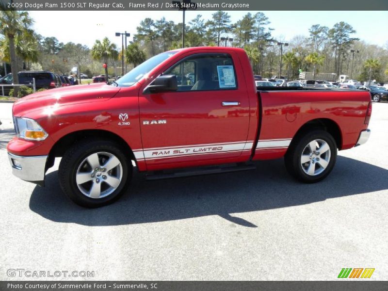 Flame Red / Dark Slate/Medium Graystone 2009 Dodge Ram 1500 SLT Regular Cab