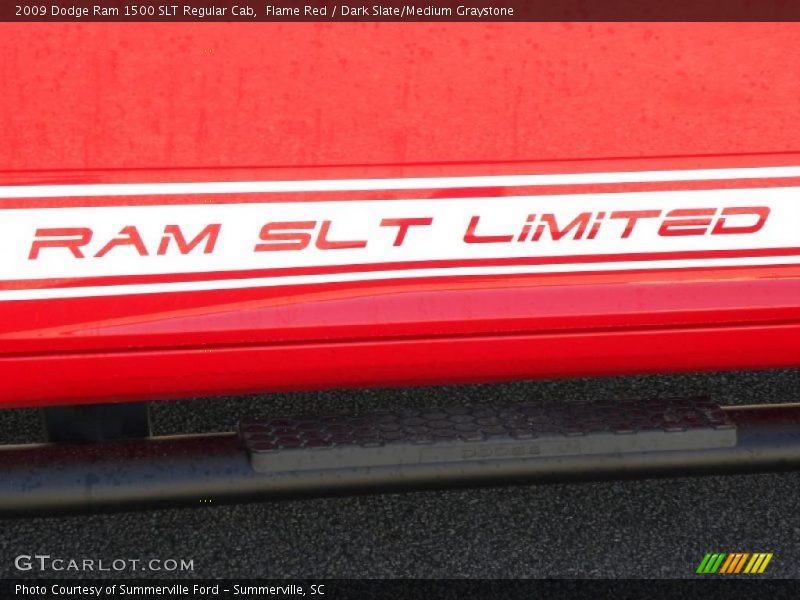 Flame Red / Dark Slate/Medium Graystone 2009 Dodge Ram 1500 SLT Regular Cab
