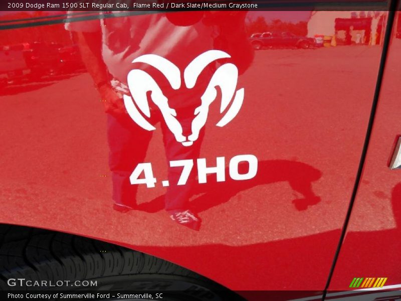 Flame Red / Dark Slate/Medium Graystone 2009 Dodge Ram 1500 SLT Regular Cab