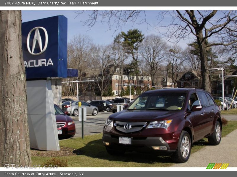 Dark Cherry Red Pearl / Parchment 2007 Acura MDX