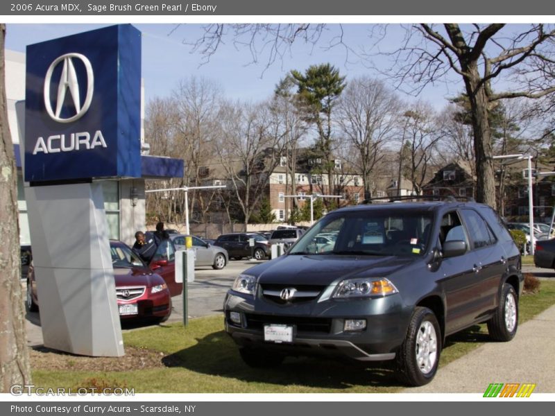 Sage Brush Green Pearl / Ebony 2006 Acura MDX