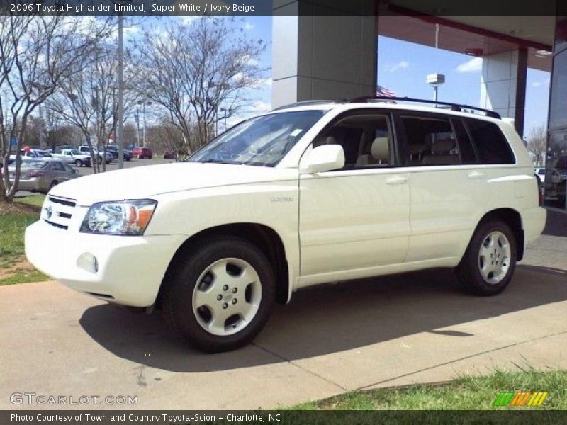 Super White / Ivory Beige 2006 Toyota Highlander Limited