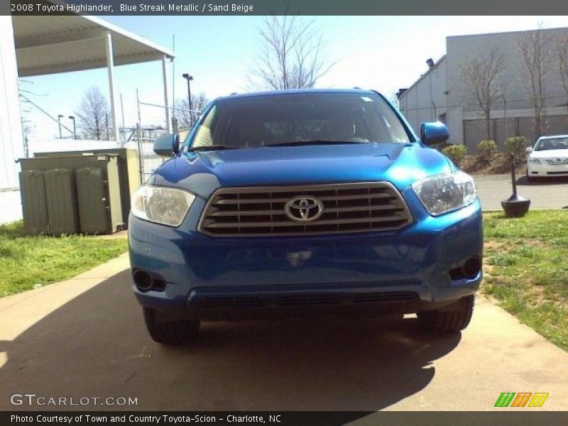 Blue Streak Metallic / Sand Beige 2008 Toyota Highlander