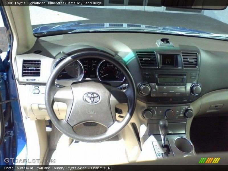 Blue Streak Metallic / Sand Beige 2008 Toyota Highlander