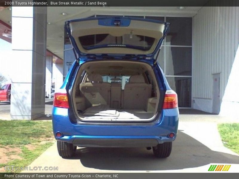 Blue Streak Metallic / Sand Beige 2008 Toyota Highlander