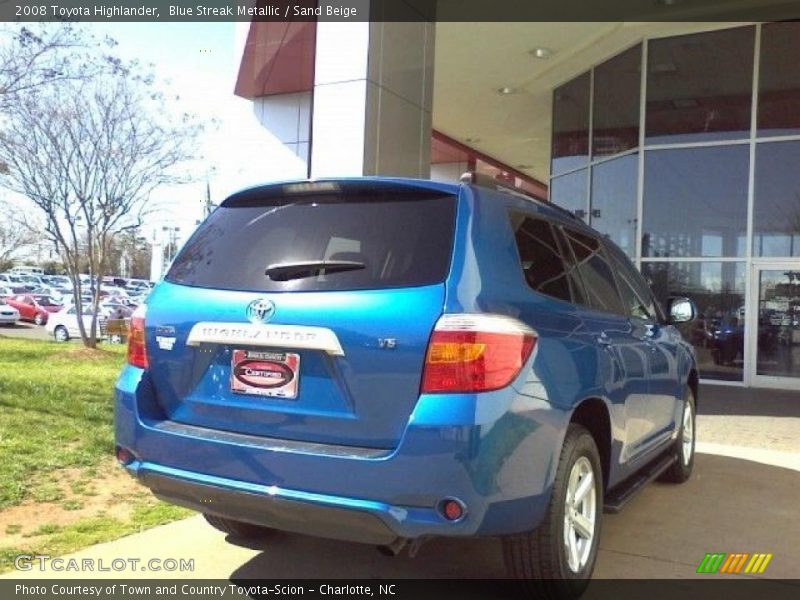 Blue Streak Metallic / Sand Beige 2008 Toyota Highlander