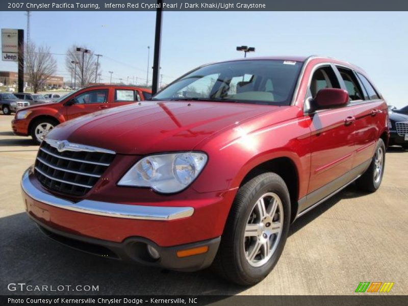 Inferno Red Crystal Pearl / Dark Khaki/Light Graystone 2007 Chrysler Pacifica Touring