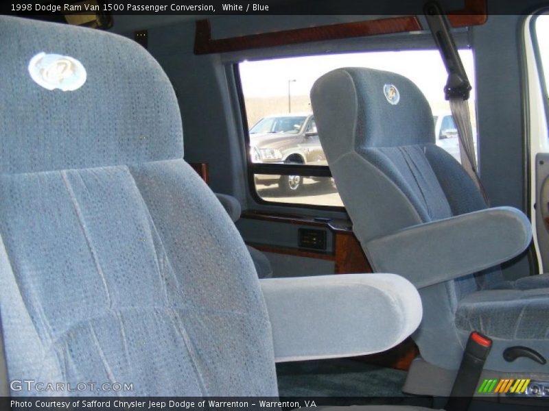 White / Blue 1998 Dodge Ram Van 1500 Passenger Conversion