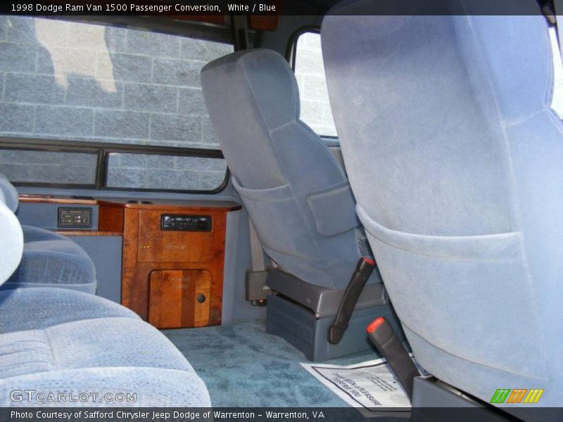 White / Blue 1998 Dodge Ram Van 1500 Passenger Conversion