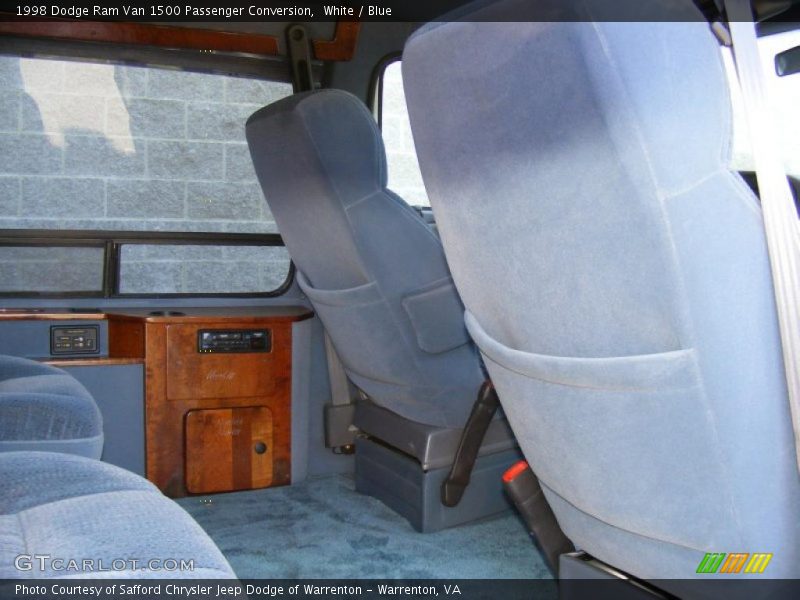 White / Blue 1998 Dodge Ram Van 1500 Passenger Conversion