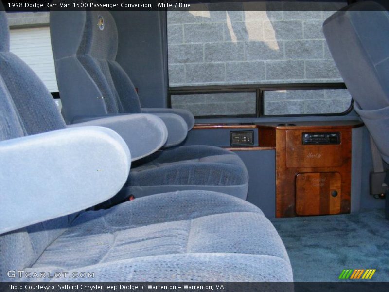 White / Blue 1998 Dodge Ram Van 1500 Passenger Conversion