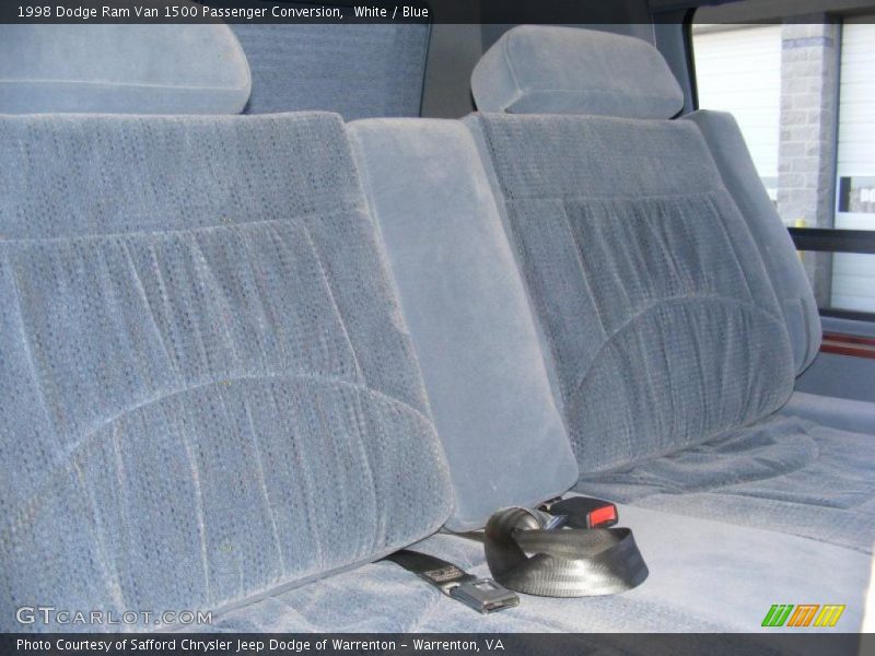 White / Blue 1998 Dodge Ram Van 1500 Passenger Conversion