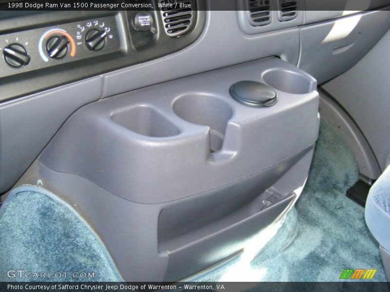 White / Blue 1998 Dodge Ram Van 1500 Passenger Conversion