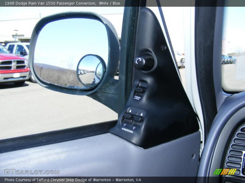 White / Blue 1998 Dodge Ram Van 1500 Passenger Conversion