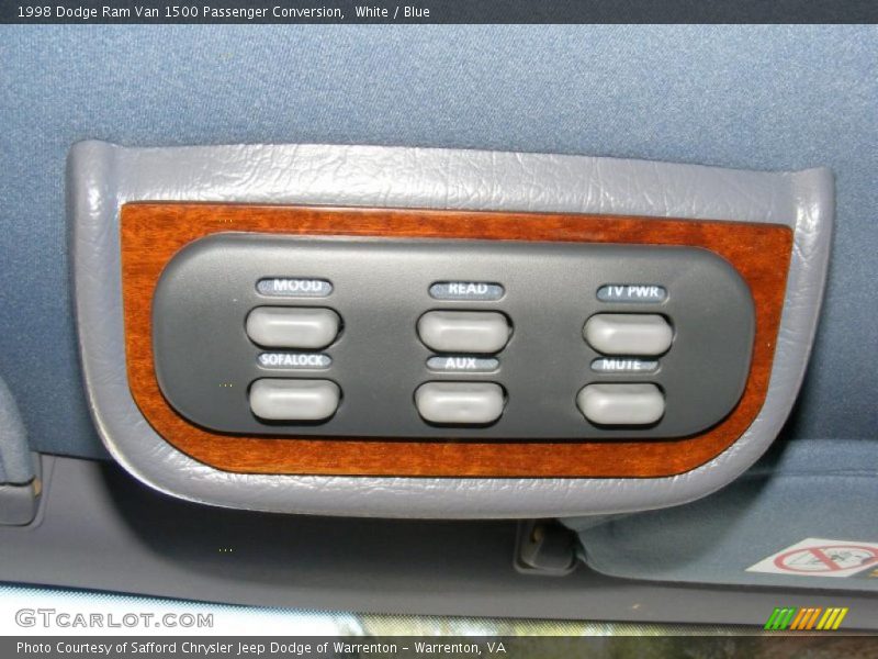 White / Blue 1998 Dodge Ram Van 1500 Passenger Conversion