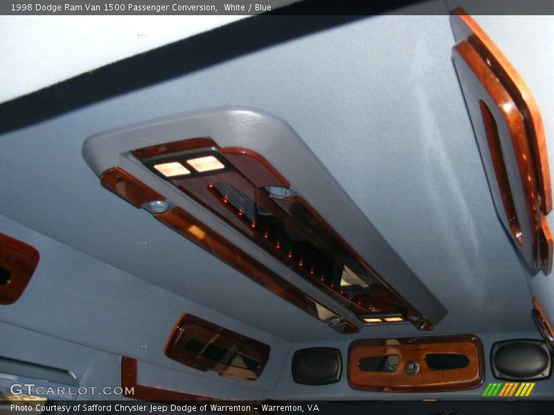 White / Blue 1998 Dodge Ram Van 1500 Passenger Conversion