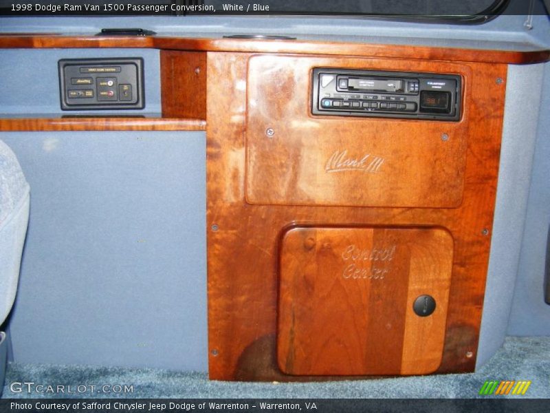 White / Blue 1998 Dodge Ram Van 1500 Passenger Conversion