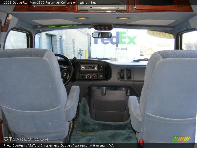 White / Blue 1998 Dodge Ram Van 1500 Passenger Conversion