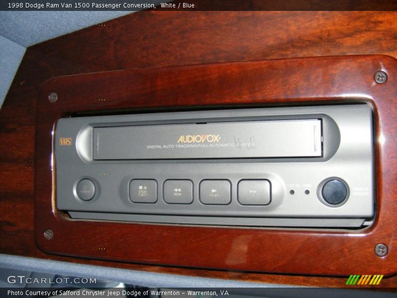 White / Blue 1998 Dodge Ram Van 1500 Passenger Conversion