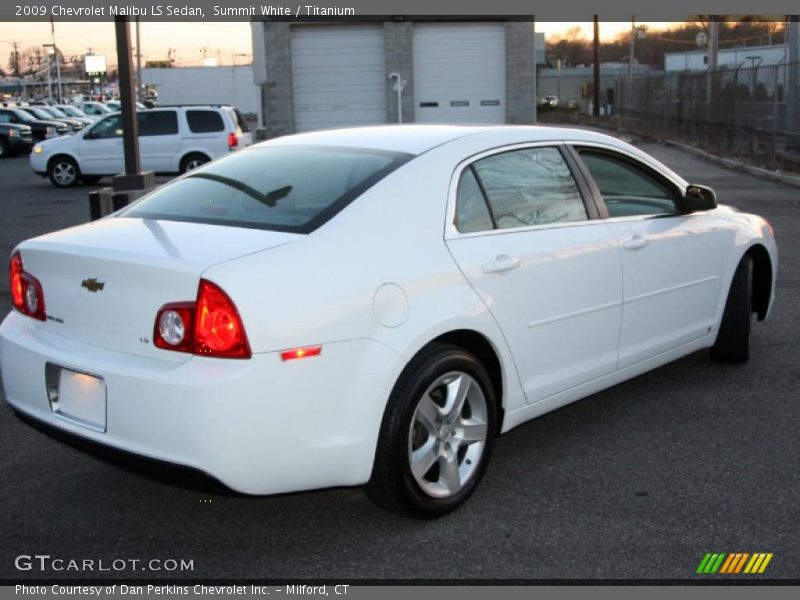Summit White / Titanium 2009 Chevrolet Malibu LS Sedan