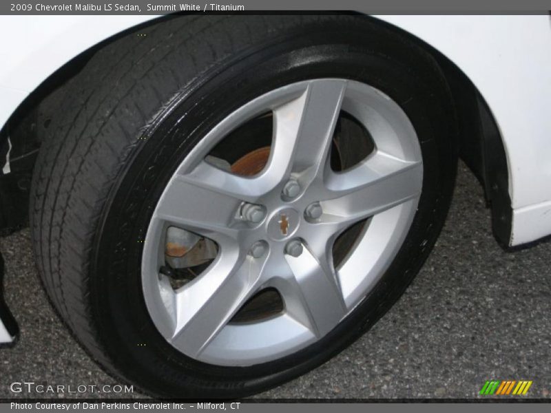 Summit White / Titanium 2009 Chevrolet Malibu LS Sedan