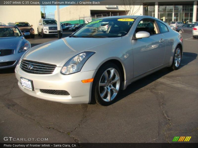 Liquid Platinum Metallic / Graphite Black 2007 Infiniti G 35 Coupe
