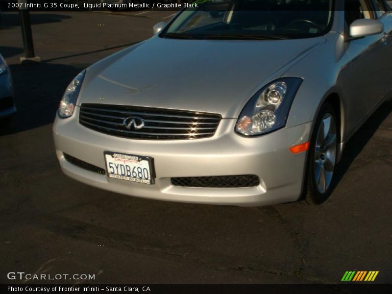 Liquid Platinum Metallic / Graphite Black 2007 Infiniti G 35 Coupe