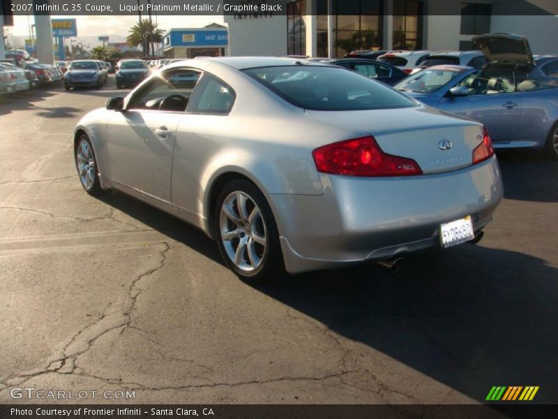 Liquid Platinum Metallic / Graphite Black 2007 Infiniti G 35 Coupe