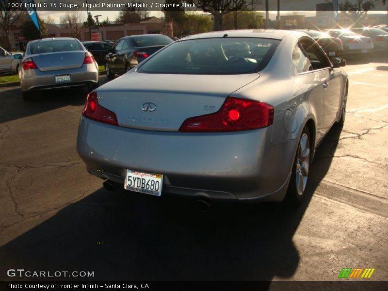 Liquid Platinum Metallic / Graphite Black 2007 Infiniti G 35 Coupe