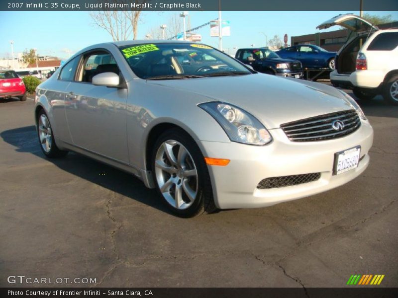 Liquid Platinum Metallic / Graphite Black 2007 Infiniti G 35 Coupe