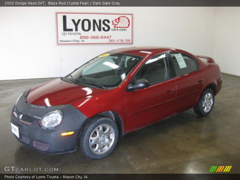 Blaze Red Crystal Pearl / Dark Slate Gray 2003 Dodge Neon SXT