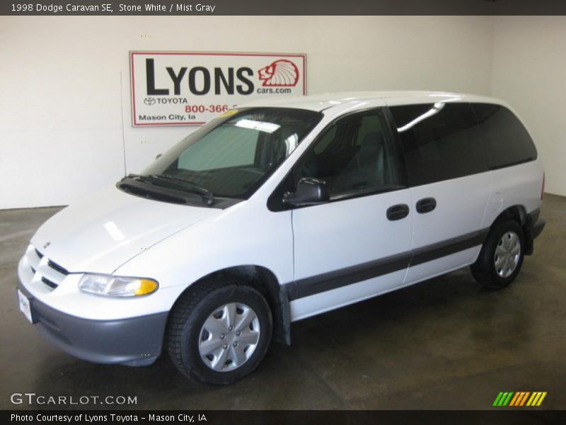 Stone White / Mist Gray 1998 Dodge Caravan SE