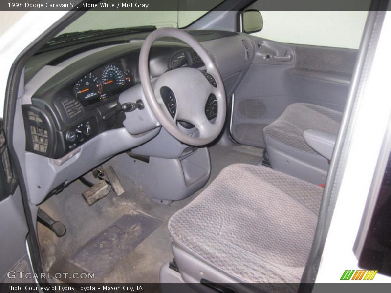 Stone White / Mist Gray 1998 Dodge Caravan SE