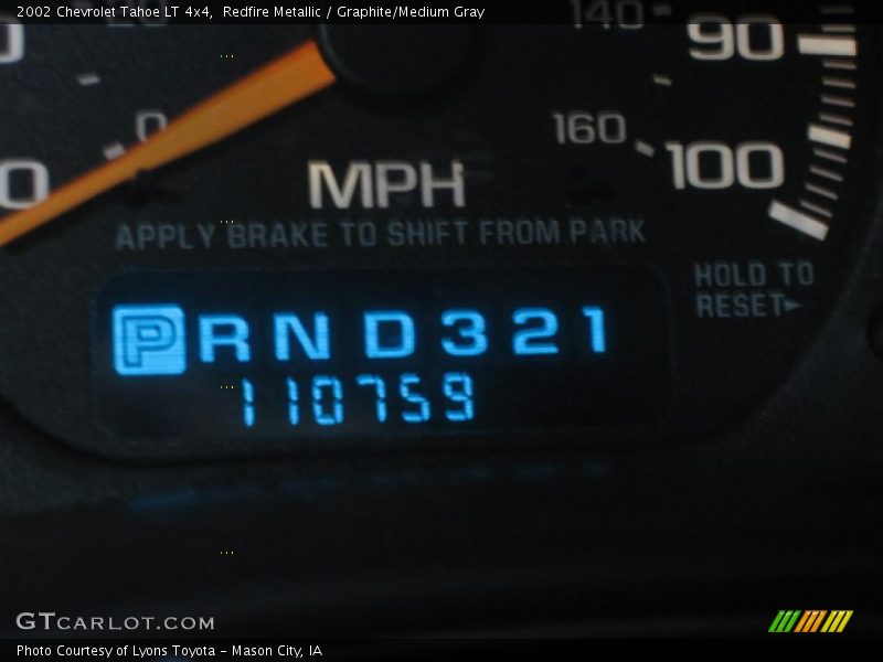 Redfire Metallic / Graphite/Medium Gray 2002 Chevrolet Tahoe LT 4x4