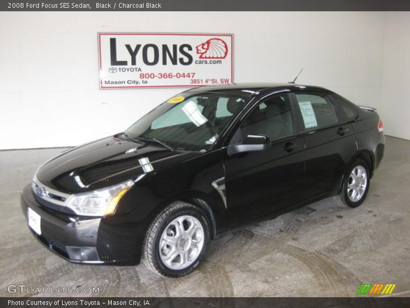 Black / Charcoal Black 2008 Ford Focus SES Sedan