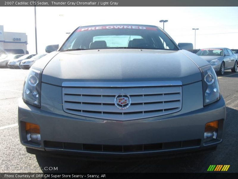 Thunder Gray Chromaflair / Light Gray 2007 Cadillac CTS Sedan