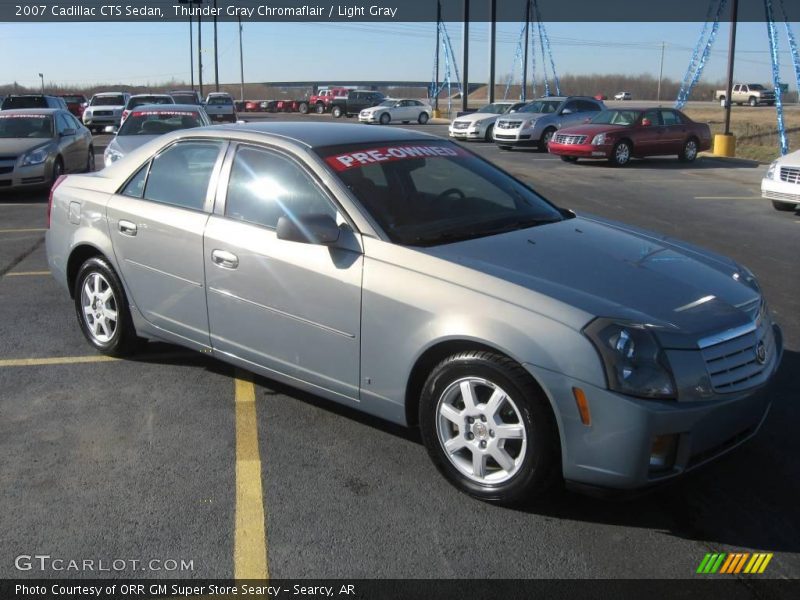 Thunder Gray Chromaflair / Light Gray 2007 Cadillac CTS Sedan