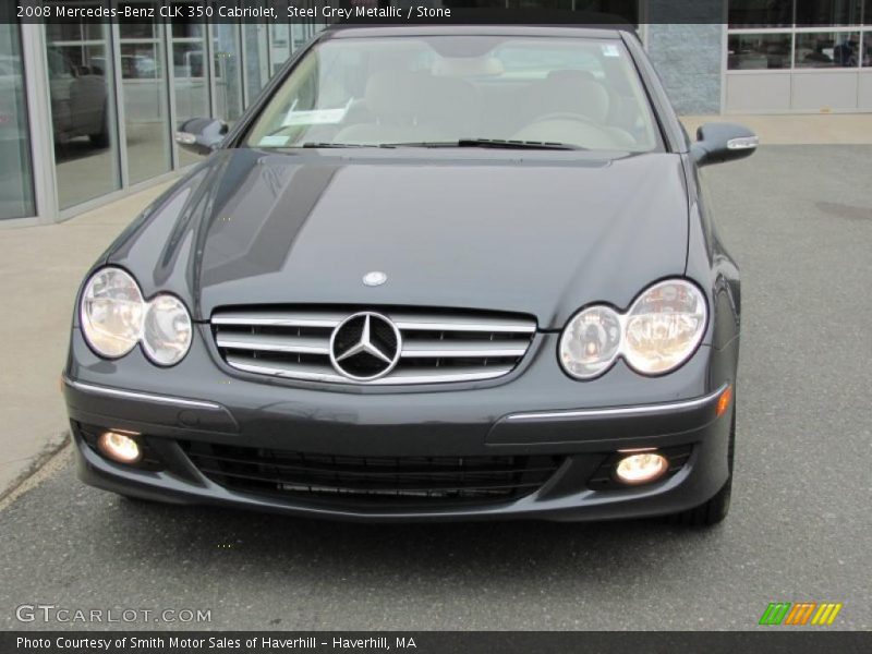 Steel Grey Metallic / Stone 2008 Mercedes-Benz CLK 350 Cabriolet