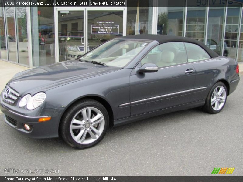 Steel Grey Metallic / Stone 2008 Mercedes-Benz CLK 350 Cabriolet