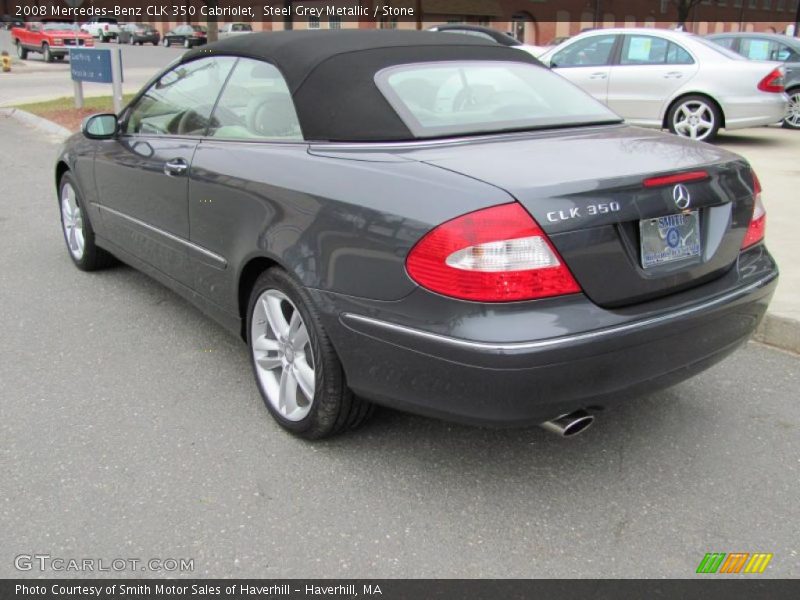 Steel Grey Metallic / Stone 2008 Mercedes-Benz CLK 350 Cabriolet
