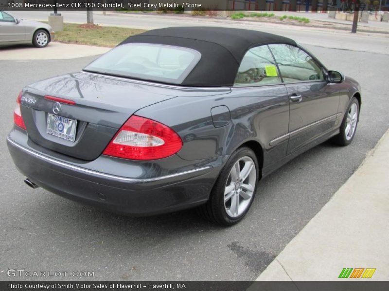 Steel Grey Metallic / Stone 2008 Mercedes-Benz CLK 350 Cabriolet