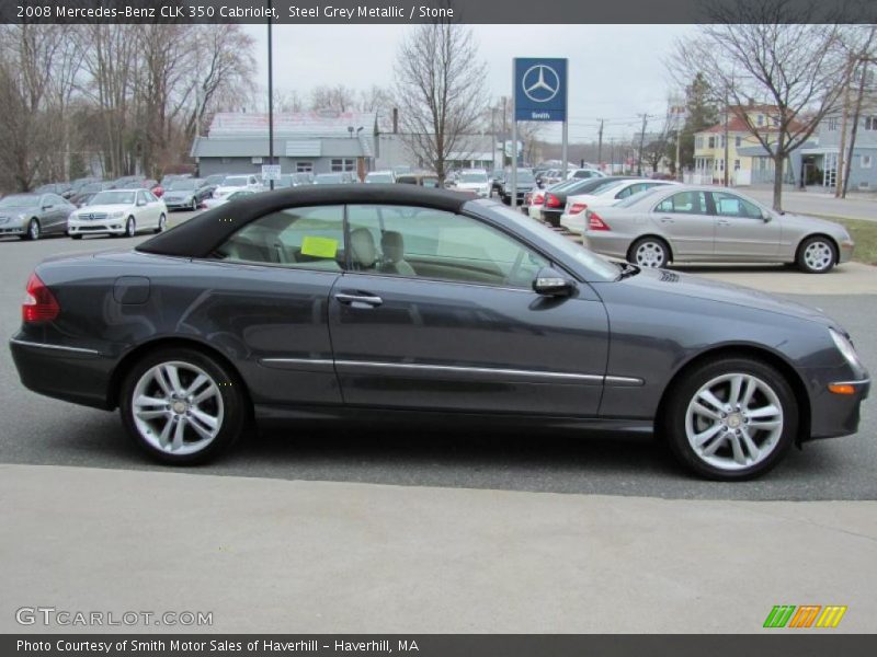 Steel Grey Metallic / Stone 2008 Mercedes-Benz CLK 350 Cabriolet