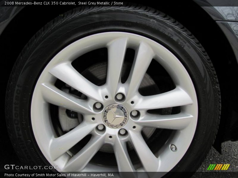 Steel Grey Metallic / Stone 2008 Mercedes-Benz CLK 350 Cabriolet