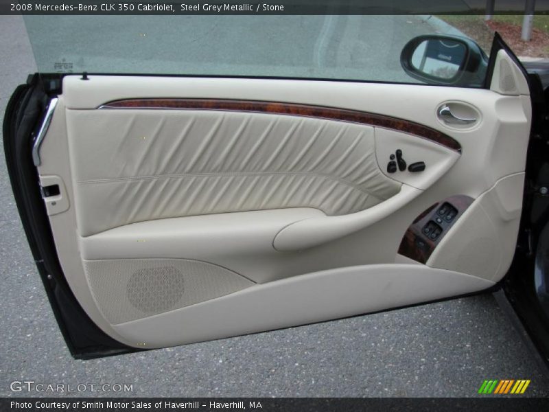 Steel Grey Metallic / Stone 2008 Mercedes-Benz CLK 350 Cabriolet