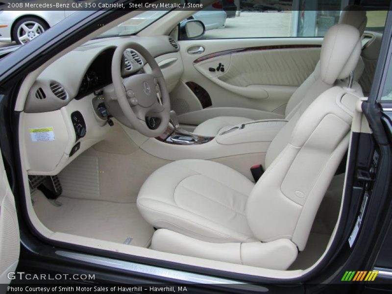 Steel Grey Metallic / Stone 2008 Mercedes-Benz CLK 350 Cabriolet