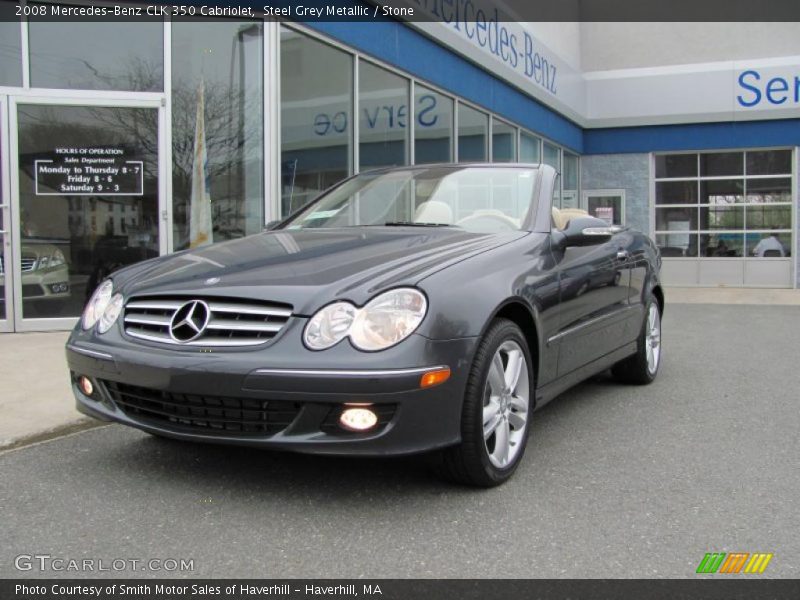 Steel Grey Metallic / Stone 2008 Mercedes-Benz CLK 350 Cabriolet